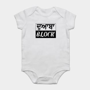 Punjab region - Doaba Block - Black color Baby Bodysuit
